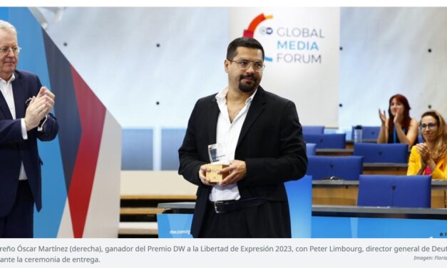 DW: Óscar Martínez recibe Premio a la Libertad de Expresión