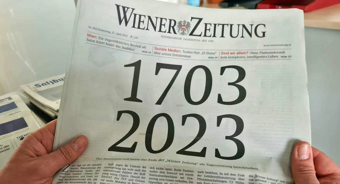 CIERRA UNO DE LOS DIARIOS MÁS ANTIGUOS DEL MUNDO: El Wiener Zeitung deja de imprimirse tras 320 años